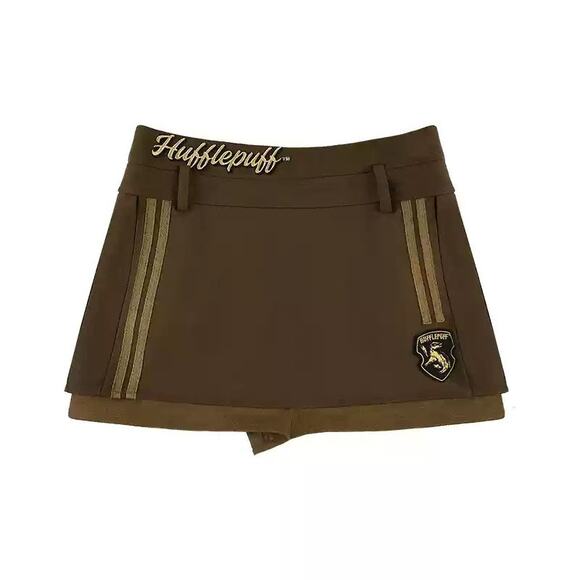 New XL Kyouko Harry Potter Official Hufflepuff Skirt Hogwarts Uniform Skort Slit - Picture 5 of 6